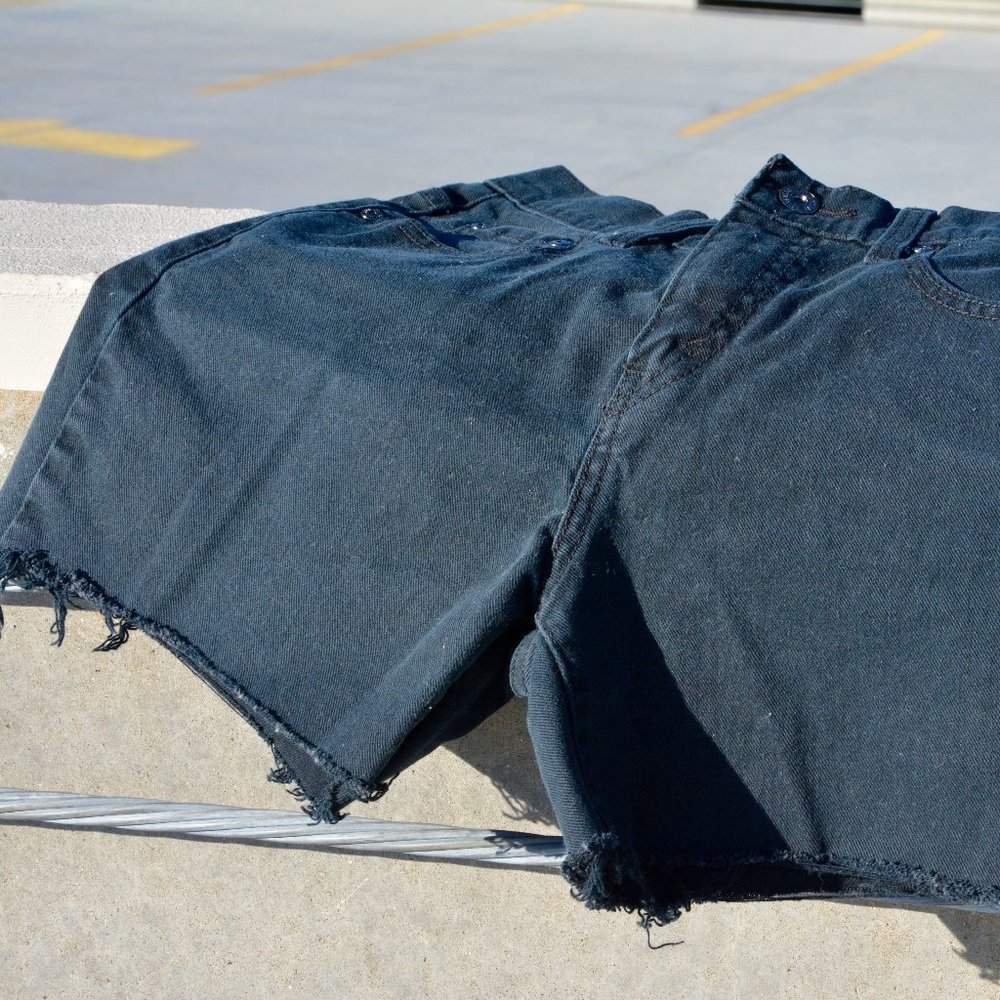 Levi Black Denim Cutoffs